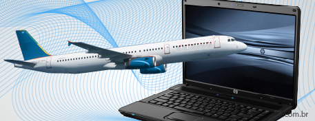 Posso usar meu notebook no avião?